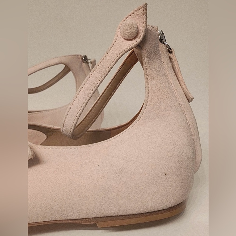 Tabitha Simmons Equipment Lynette Suede Point Toe Flats Women’s Baby Pink Size 6 - Picture 15 of 16